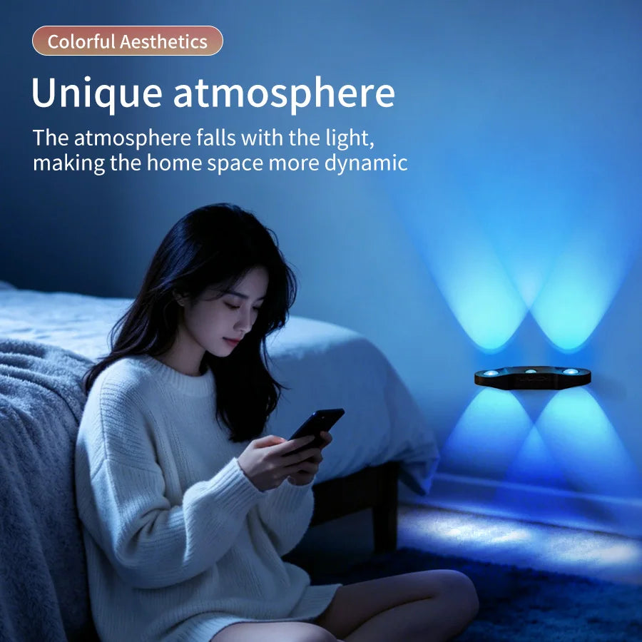 Lampe LED avec détecteur de mouvement pour escalier et couloir, éclairage automatique sans fil.